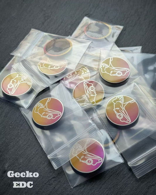 Gecko Ti anodized Patch RE - Gecko Edc